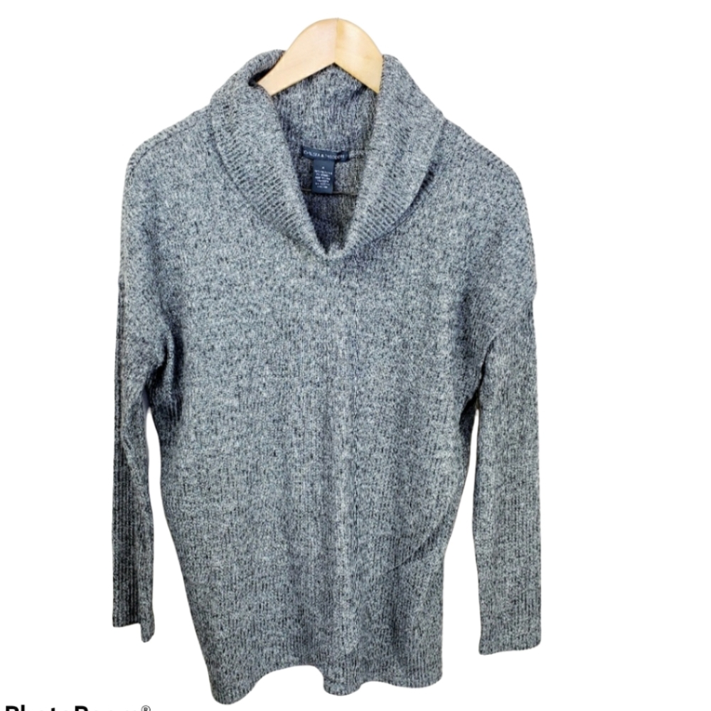 Chelsea Theodore Cowl Collar Pullover Turtleneck wide sweater